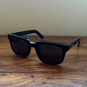 Montblanc Black Rectangular Sunglasses
